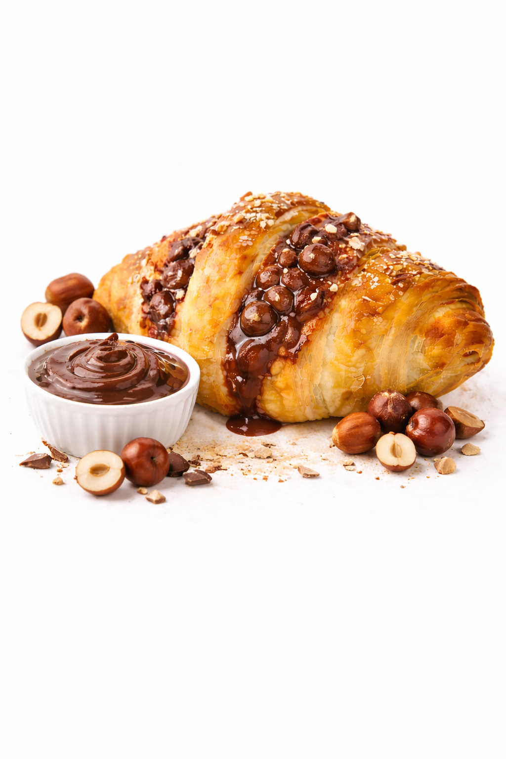 Schokoladen-und Nussbasierte Croissants