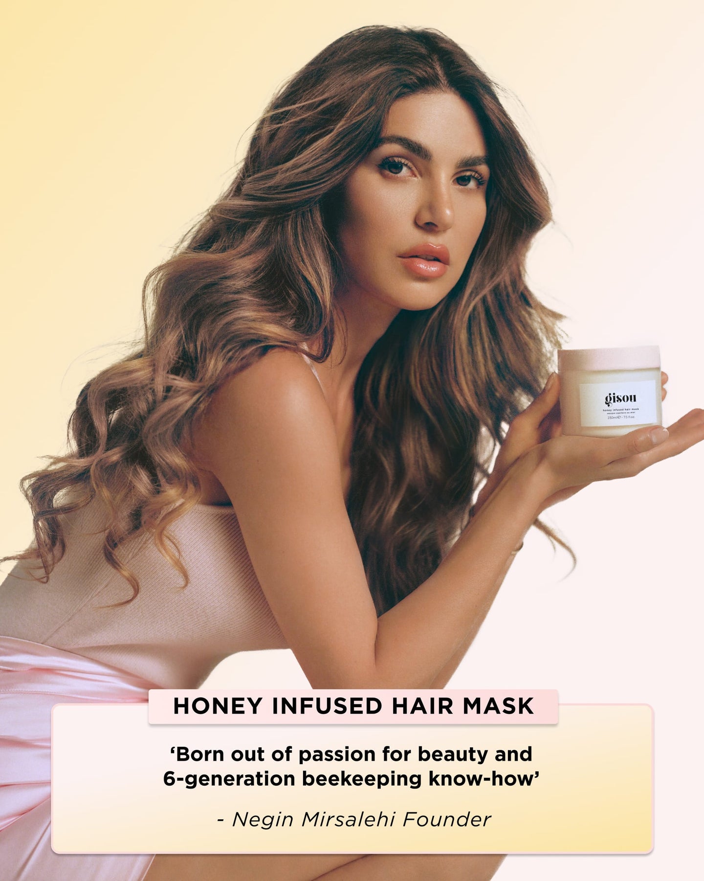 Honig-aufgepumpte Haarmaske