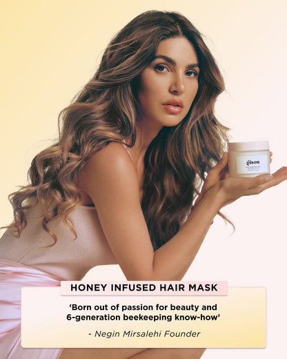Honig-aufgepumpte Haarmaske