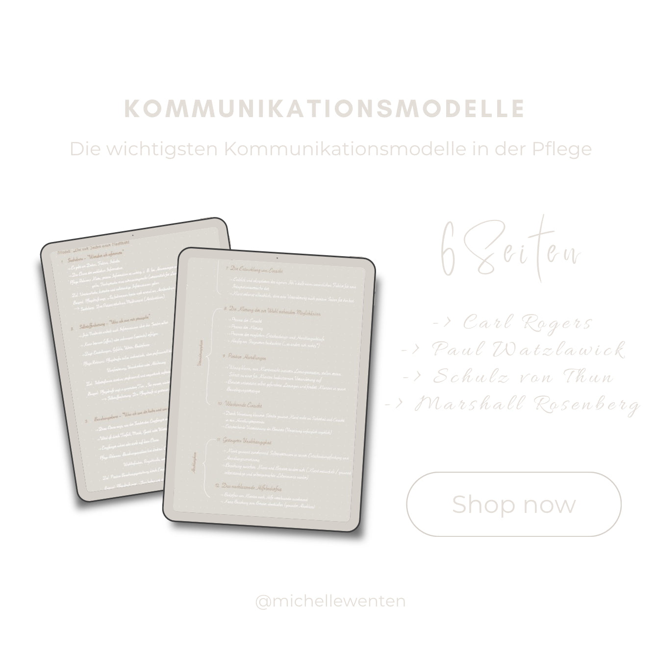 Lernzettel ( die wichtigsten Kommunikationsmodelle in der Pflege)