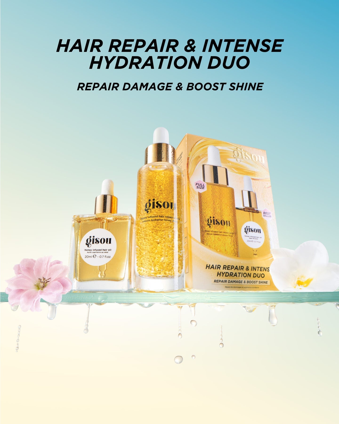 Haarreparatur und intensives Hydratationsduo
