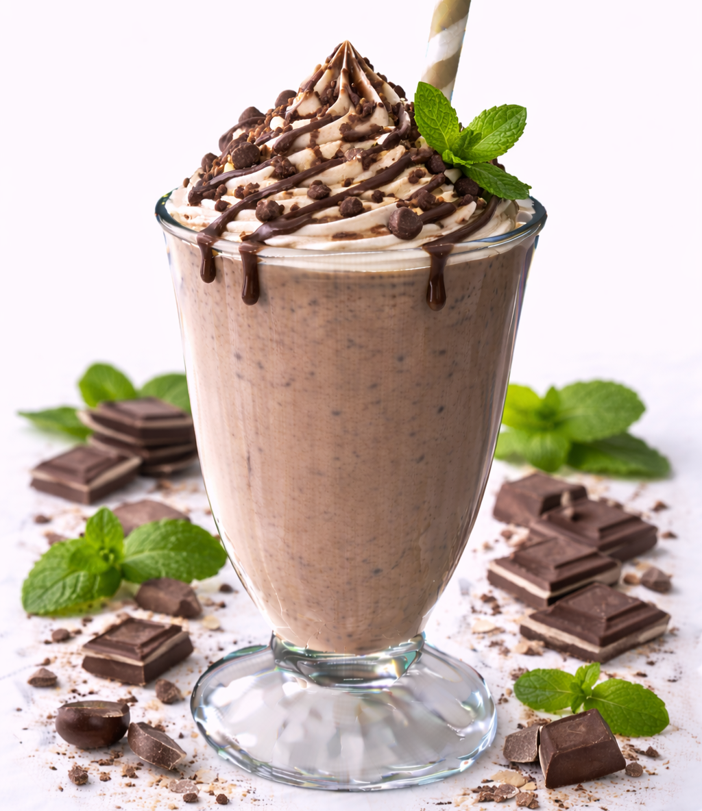 Schokoladen-und Nussbasierte Milchshakes