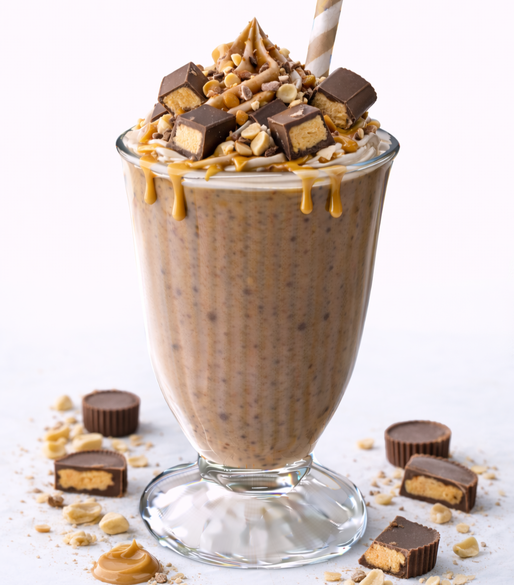 Schokoladen-und Nussbasierte Milchshakes