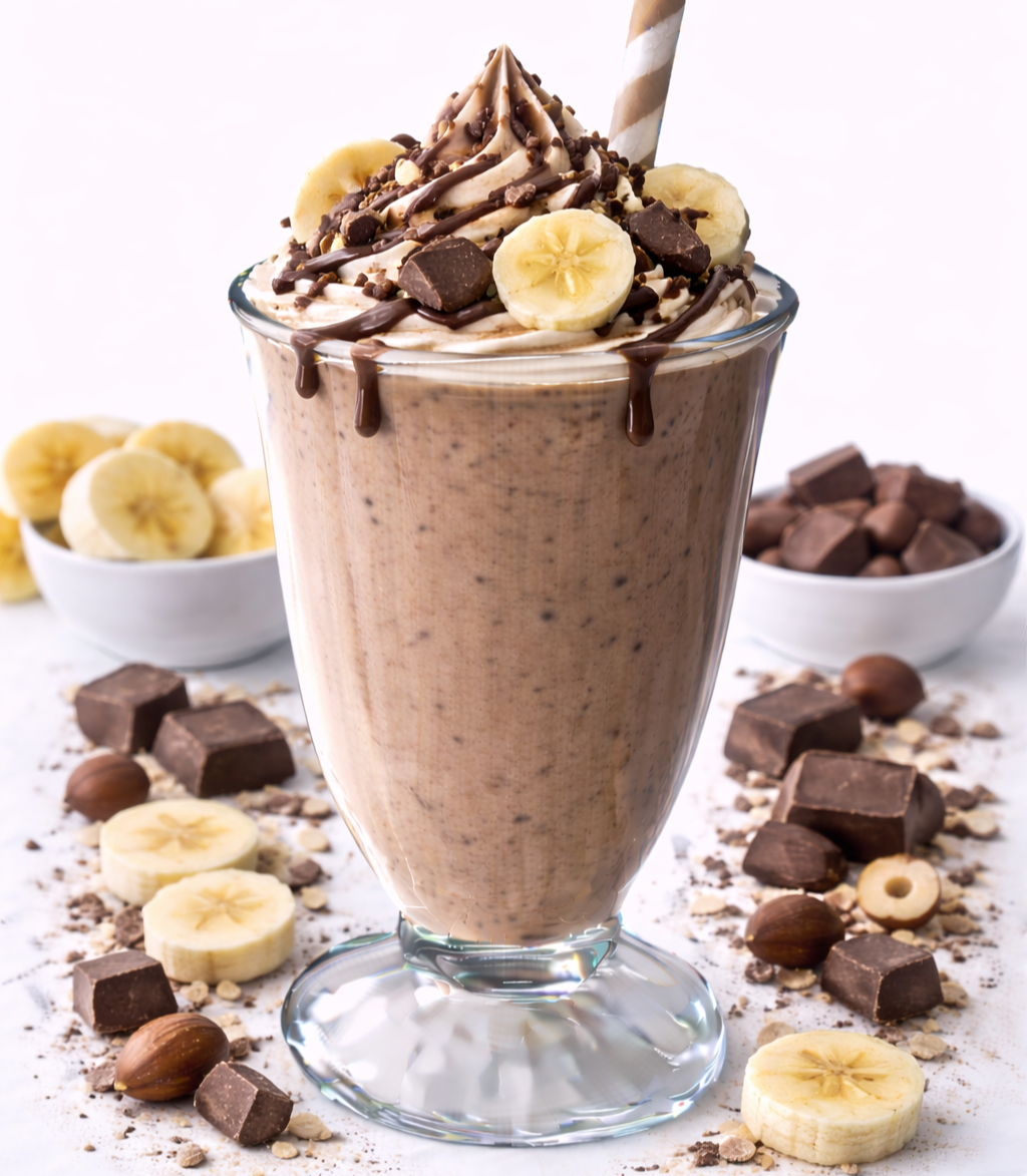 Schokoladen-und Nussbasierte Milchshakes
