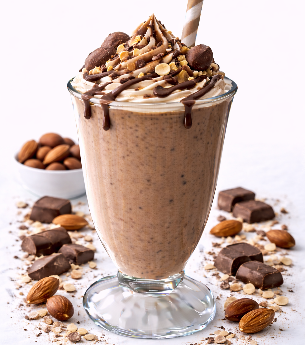 Schokoladen-und Nussbasierte Milchshakes